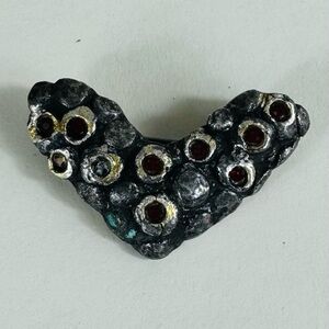 Antique Rustic Heart Brooch